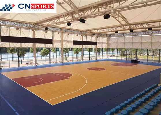 Rubber Synthetic Basketball Court Flooring IAAF Anti Slip